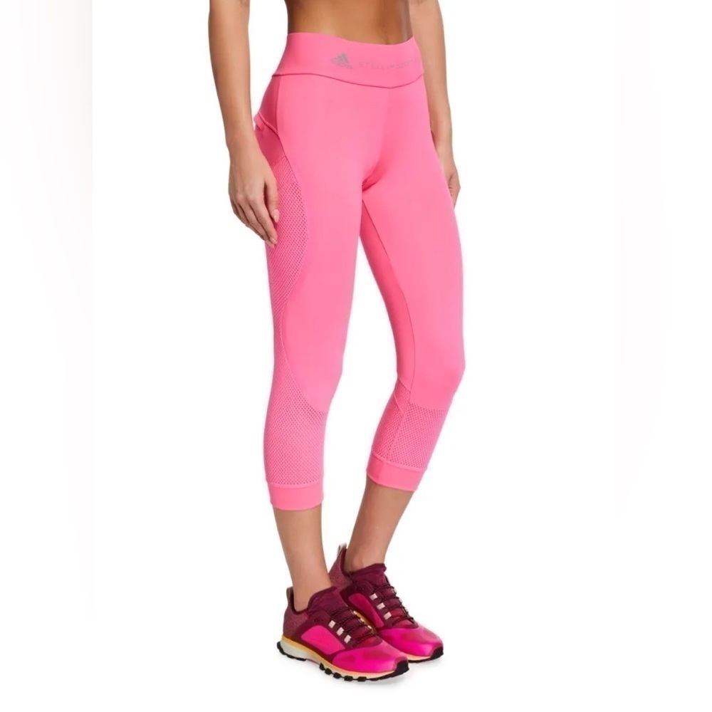 NEW Stella Mccartney Adidas 3/4 pink leggings